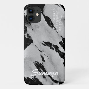 Étui pour iPhone 11 Brushy Noir & Gris Personnal