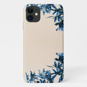 Étui pour iPhone 11 Feuilles de Poivrier Bleu