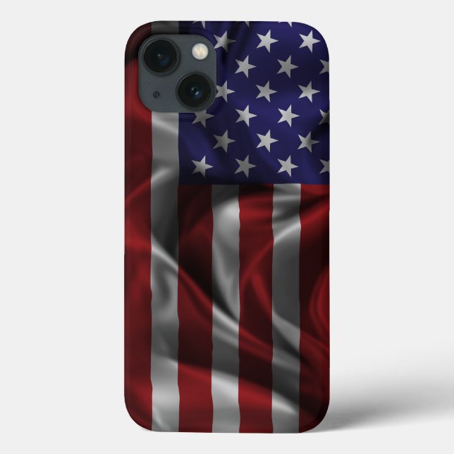 Étui pour iPhone 13 Drapeau des États-Unis d'Améri (Verso)