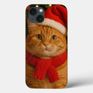 Étui pour iPhone 13 Santa Cat