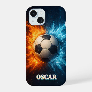 Étui pour iPhone 15 de football personnalisé