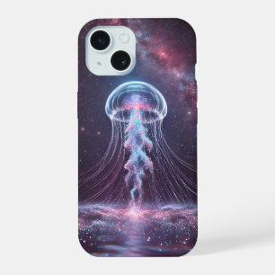 Étui pour iPhone 15 Méduse Cosmique