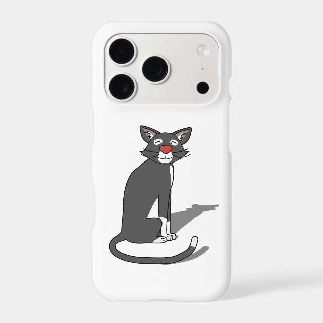 Étui pour iphone 17 pro chat gris (Verso)