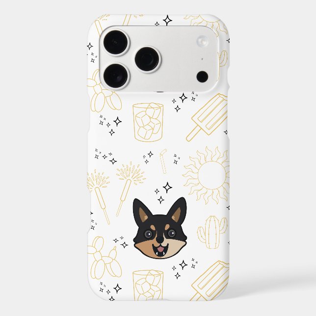 Étui pour iPhone 17 Pro Max Corgi Été (Verso)