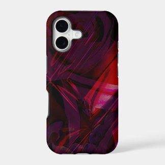 Étui pour iPhone 17 Violet Cramoisi Abstrait Géomé