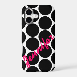 Étui pour iPhone 5 à motif à pois noir tendance