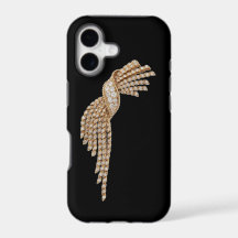 Étui pour iPhone 5 à pompon en or diamanté