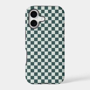 Étui pour iPhone à motif à carreaux vert acide et