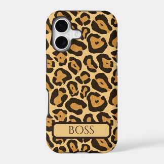 Étui pour iPhone à motif animal, ajoutez votre nom