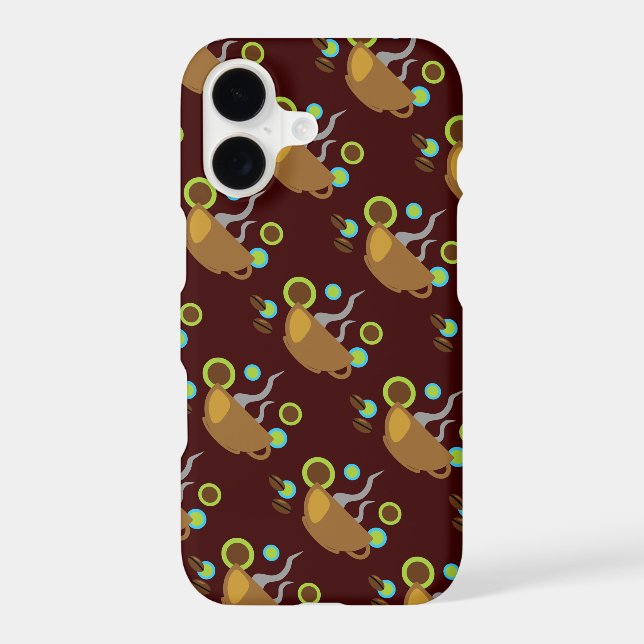 Étui pour iPhone à motif d'art du café (Verso)