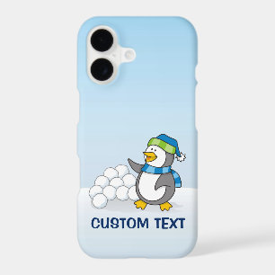 Étui pour iPhone avec petit manchot et boules de n