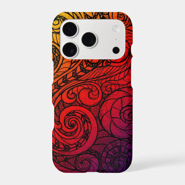 Étui pour iPhone Bold Swirl Doodle (Verso)