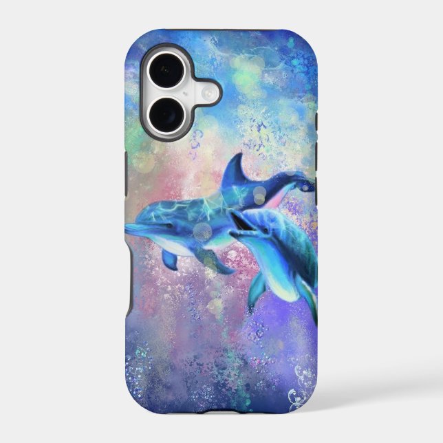 Étui pour iPhone Couple Dolphin (Verso)