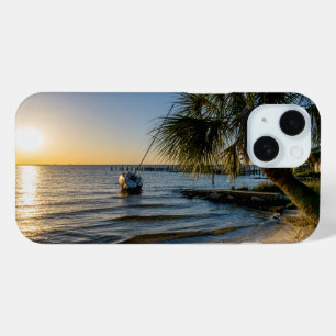 Étui pour iPhone Floride Palmier penché Coucher de