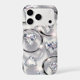 Étui pour iPhone Heart Crystal Ring Y2K Bling