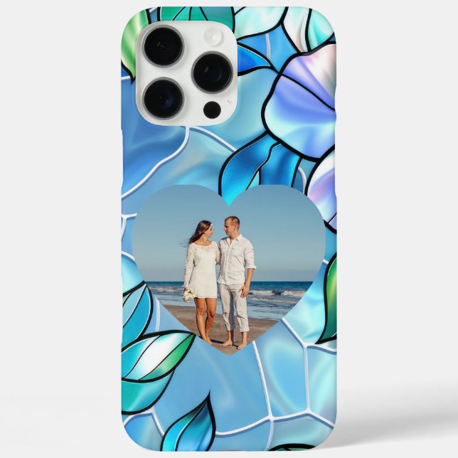 Étui pour iPhone / iPad à motif floral cœur photo (Verso)