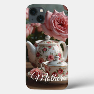 Étui pour iPhone / iPad au motif de thé à la rose