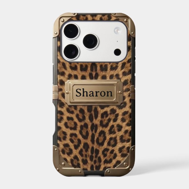 Étui pour iPhone motif léopard (Verso)