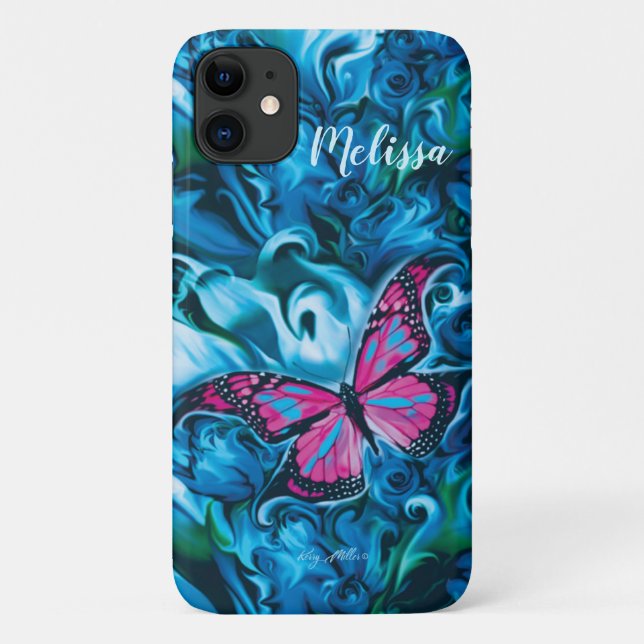 Étui pour iPhone papillon (Dos)