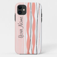 Étui pour iPhone vertical Atlantic Stripe Rose