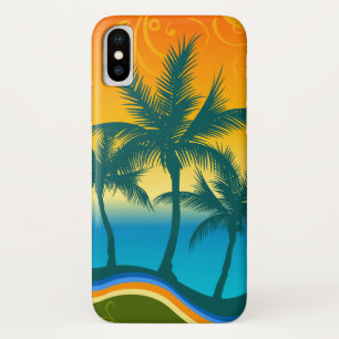 Étui pour iPhone X Coucher de soleil sur une plage