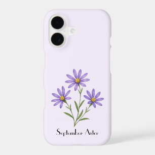 Étui pour téléphone à fleurs d'Aster de septembre