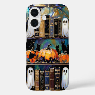 Étui pour téléphone Chat Fantôme Halloween Bibliot