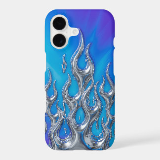 Étui pour téléphone Chrome Flame | Bleu Électrique
