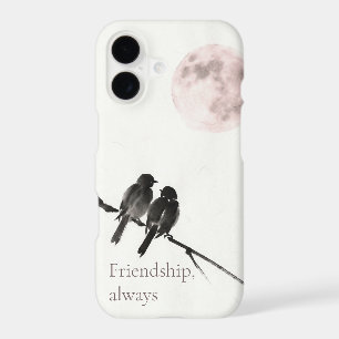 Étui pour téléphone Deux Oiseaux Sumi-E   Amitié, 