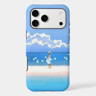 Étui pour téléphone fille aquarelle sur la plage