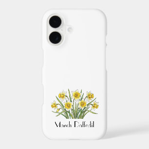Étui pour téléphone Fleurs de jonquille de mars