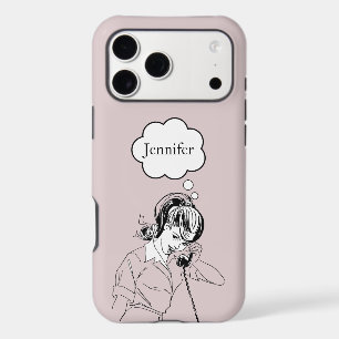 Étui rétro mignon pour iPhone/iPad pour fille