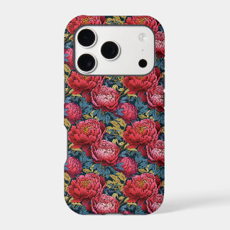 Étui robuste pour iPhone 17 Pro à motif de pivoine
