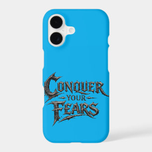 Étui Téléphone Bleu Clair 'Conquérez Vos Peurs'