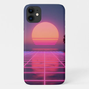 Étui téléphonique rétro Neon Sunset