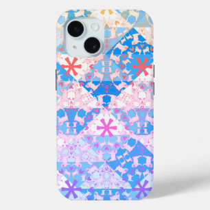 Étui Triangle Motif Pug Corail
