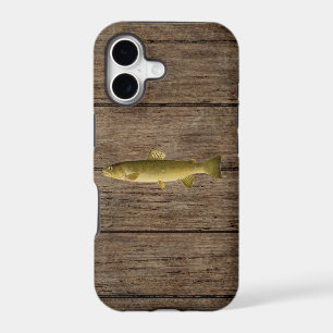 Étuis de téléphone en bois foncé Brown Trout
