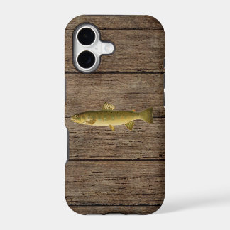 Étuis de téléphone en bois foncé Brown Trout