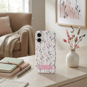 Étuis Iphone à Motif Floral Délicat en Pastel Doux
