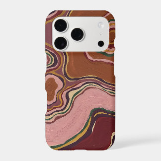 Étuis iPhone Carte Topographique Cannelle Prune Ab