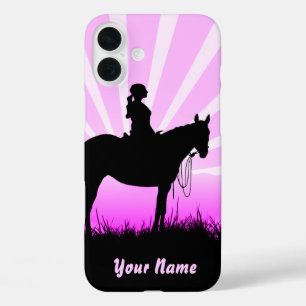 Étuis pour IPhone Cowgirl Coucher de soleil rose