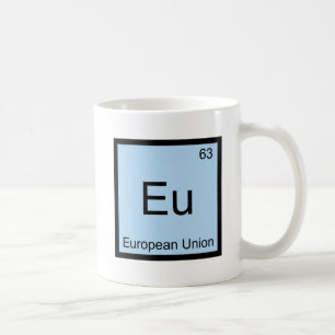 Eu - European Union Chemistry Element Symbol Tee Coffee Mug