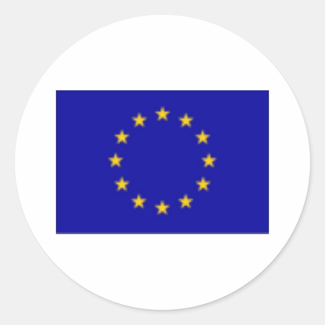 EU Flag Classic Round Sticker (Front)