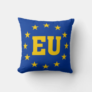 EU Flag, European Union Throw Pillow
