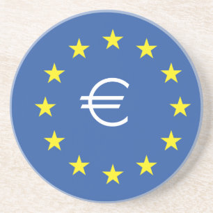 EU flag.with EURO Symbol Coaster