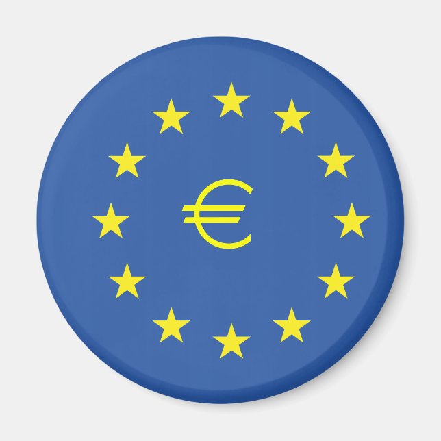 EU flag.with EURO Symbol Magnet (Front)