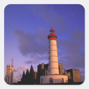 EU, France, Brittany, Finistere, St. Mathieu, Square Sticker