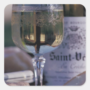 EU, France, Chablis, Local wine Square Sticker
