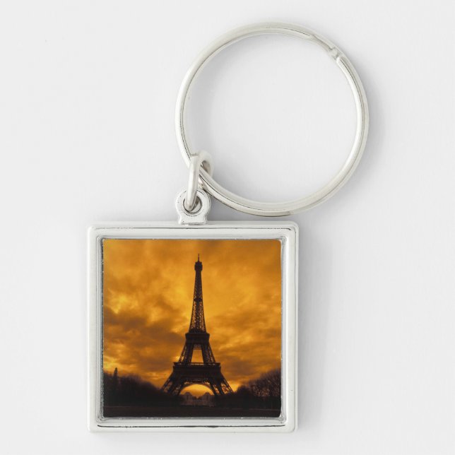 EU, France, Paris.  Eiffel Tower. Keychain (Front)