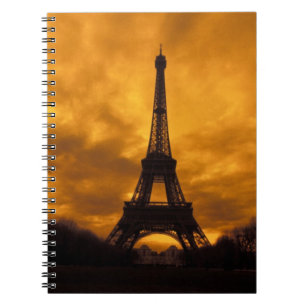 EU, France, Paris.  Eiffel Tower. Notebook